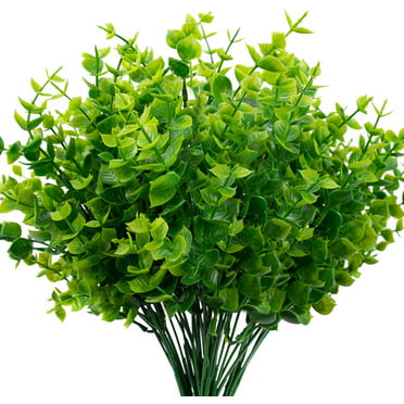 Htmeing 4pcs Silk Green Grass Persian Leaves Artificial Plants for Home Garden Office Floor Restaurant Decor Persian Leaves 